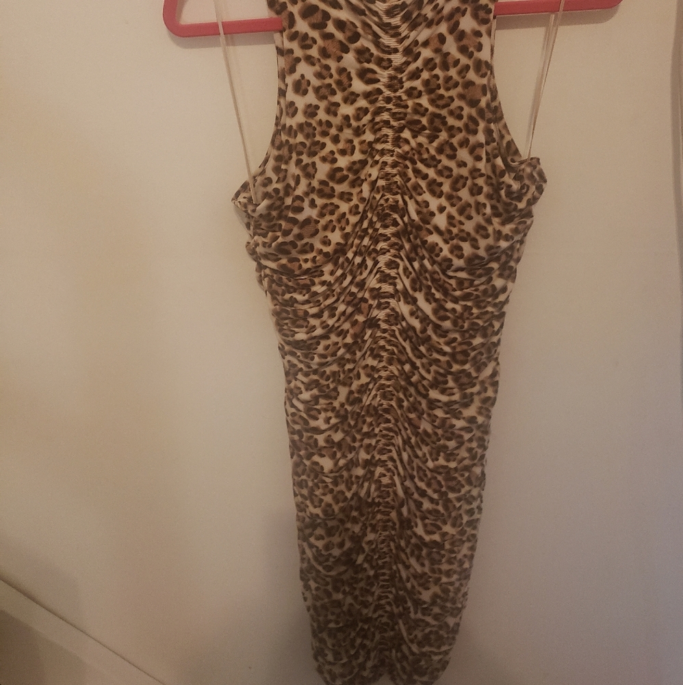 GUESS? Bodycon Ruched Mini Dress XL - Picture 3 of 7